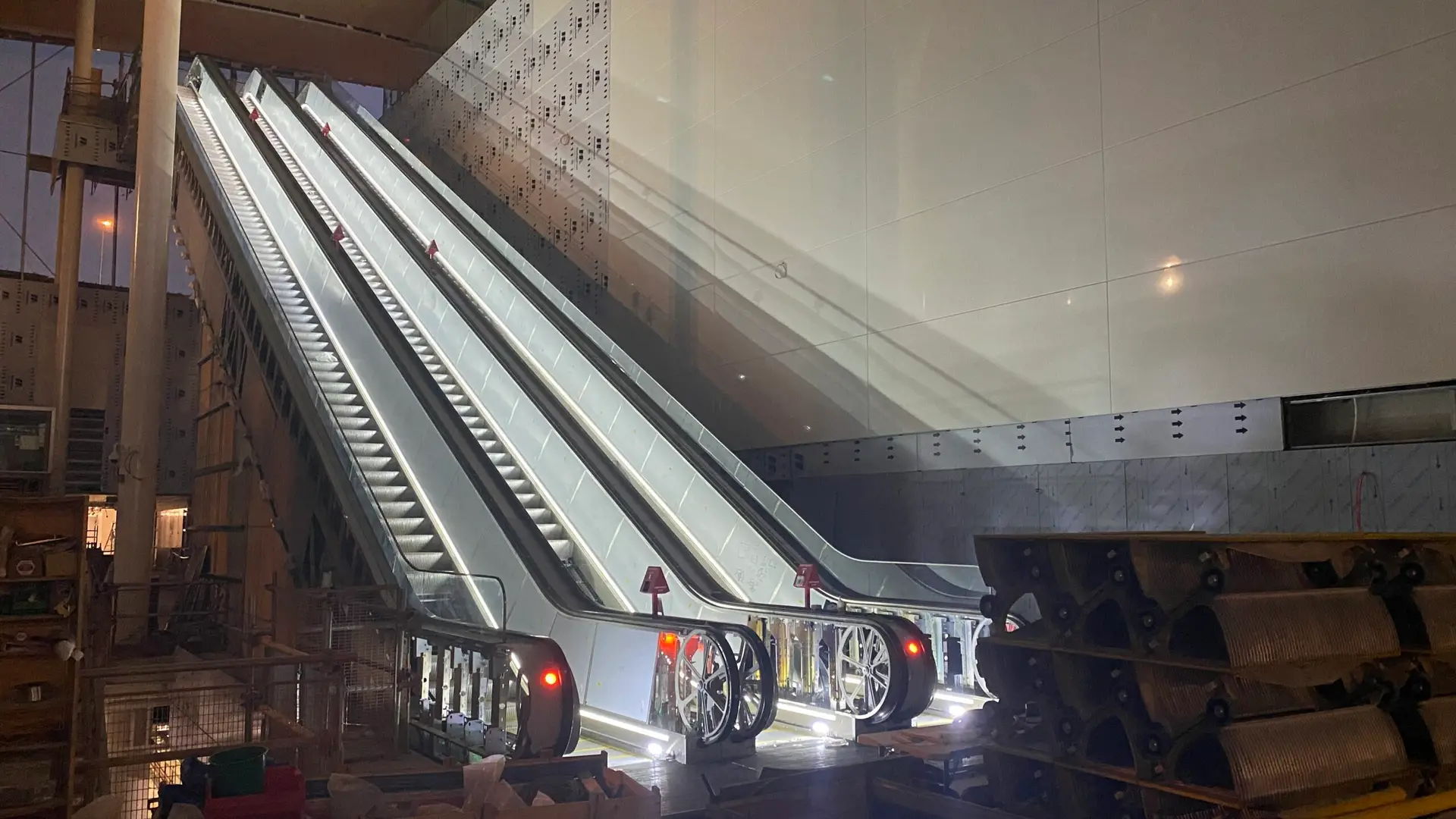 escalator installation in progress